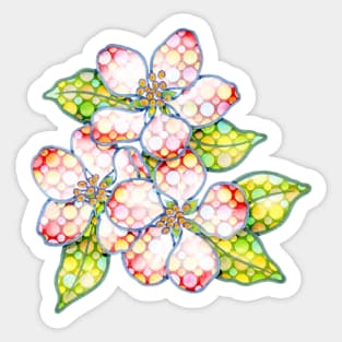 Apple Blossom Polka Dots Sticker